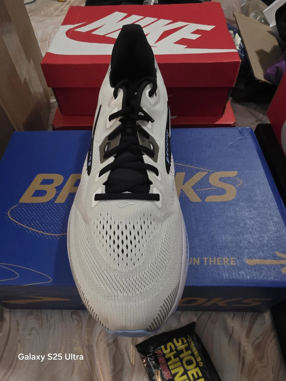 Brooks Men's Ghost 18 Running Shoes - White with Black Accents